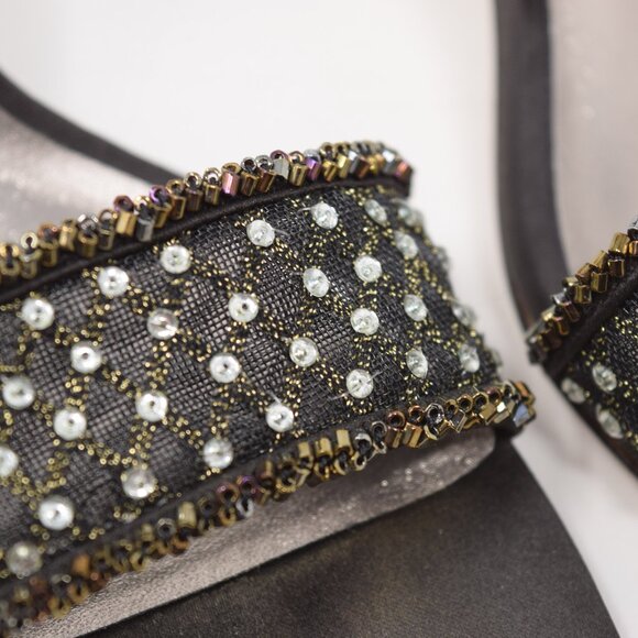 Steven Steve Madden Slip On Sandal Deb Rhinestone Stud Heels Women 9.5 Y2K Party - Picture 13 of 13